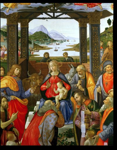 Adoration of the Magi (detail) by Domenico Ghirlandaio